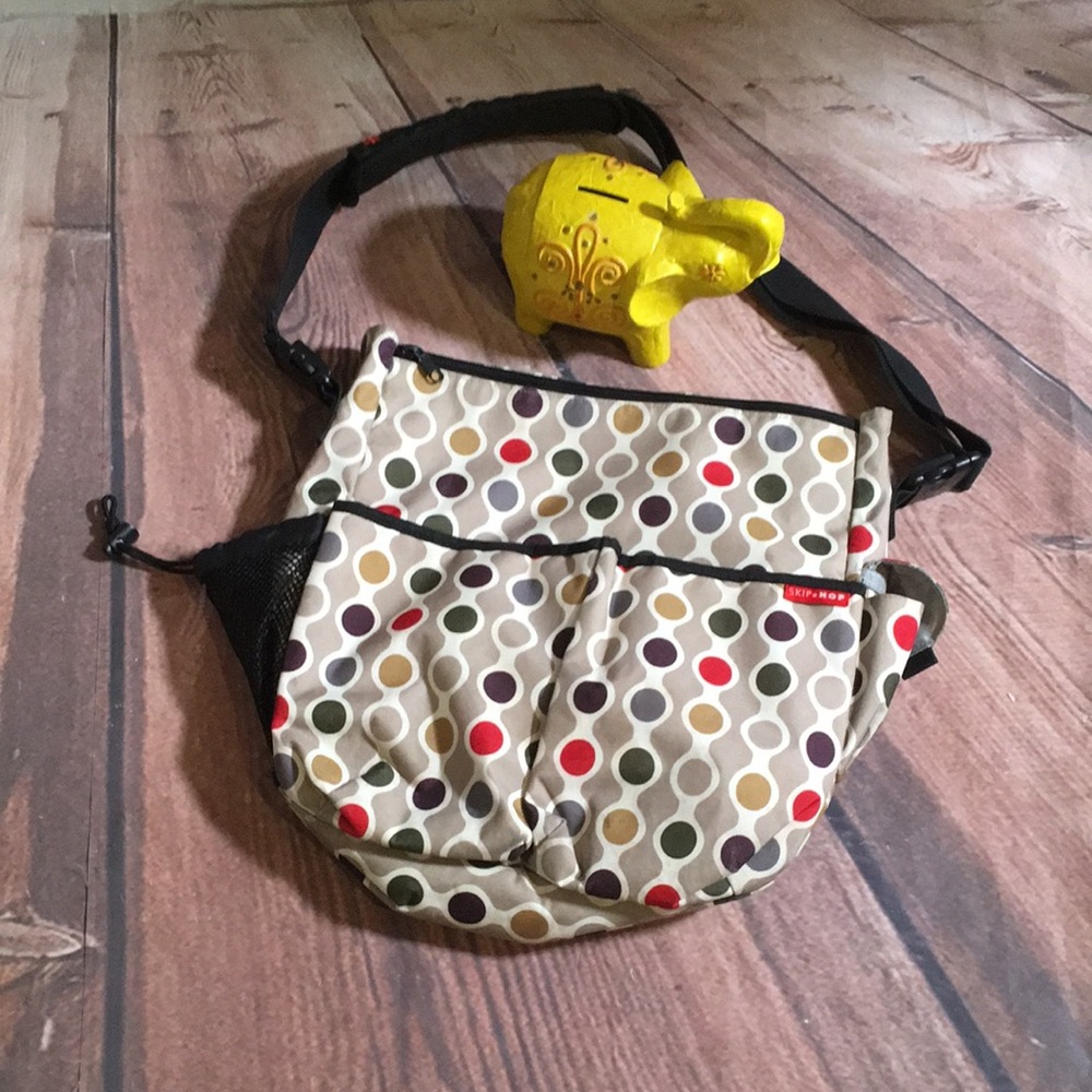 Skip Hop Polka Dot Canvas Baby Diaper Bag